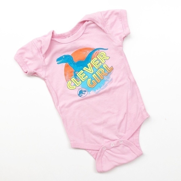 Rabbit Skins Clever Girl dinosaur print bodysuit - Picture 1 of 4